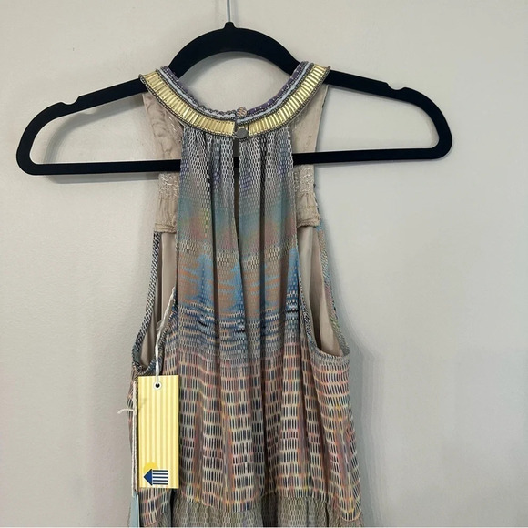 Charlie Jade Ava Multicolored Sleeveless Beaded Neck  Maxi Dress Size XS NWT - Picture 6 of 12